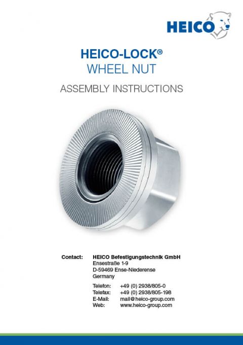 Instrucciones de montaje HEICO-LOCK® tuercas de seguridad para ruedas [inglés]